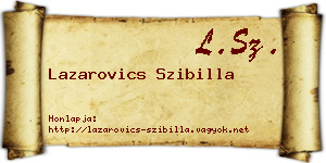 Lazarovics Szibilla névjegykártya